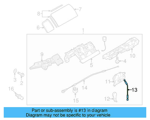 Convertible Top Push Rod 1Y0-871-301 - View 6
