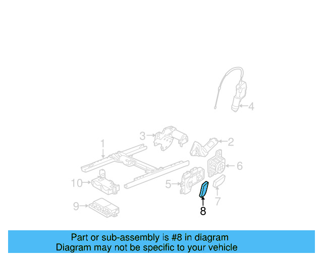 Adjust Lever 1K0-959-817-9B9 - View 10