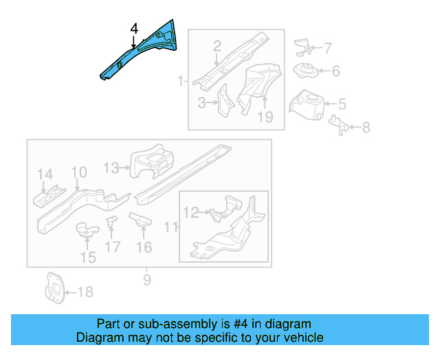 Upper Rail 3C8-810-136 - View 3