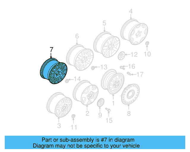 Wheel, Alloy 1J0-601-025-AD-091 - View 26
