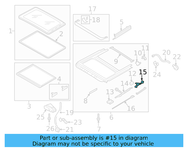Sunroof Cable Guide 5M0-877-481-A - View 16