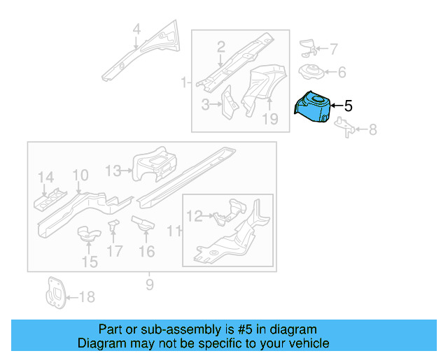 Strut Tower 3C0-809-121 - View 5