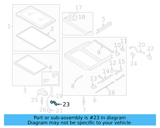 Sunroof Drain Hose Bracket 1K6-877-244 - View 54