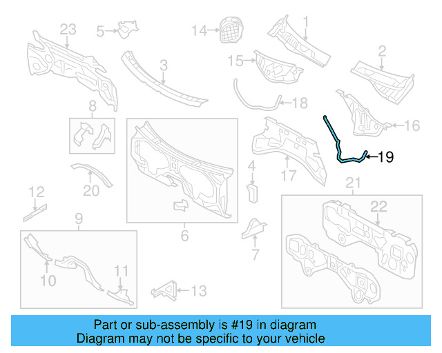Water Deflector Gasket 7P6-819-037 - View 3