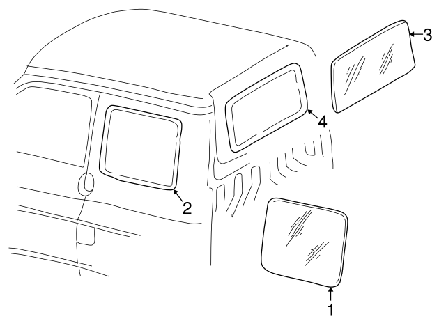 Rear Glass 723-845-331-E - View 8