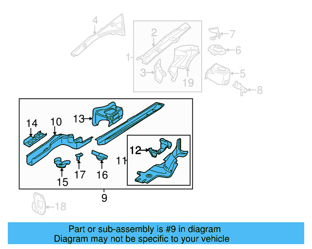 Lower Rail Assembly 3C0-803-092 - View 4