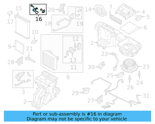 Heater Core Gasket Set 3QF-898-400-A - View 13
