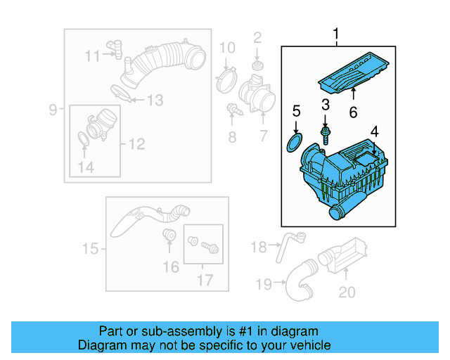 Air Cleaner Assembly 3C0-129-607-BP - View 17