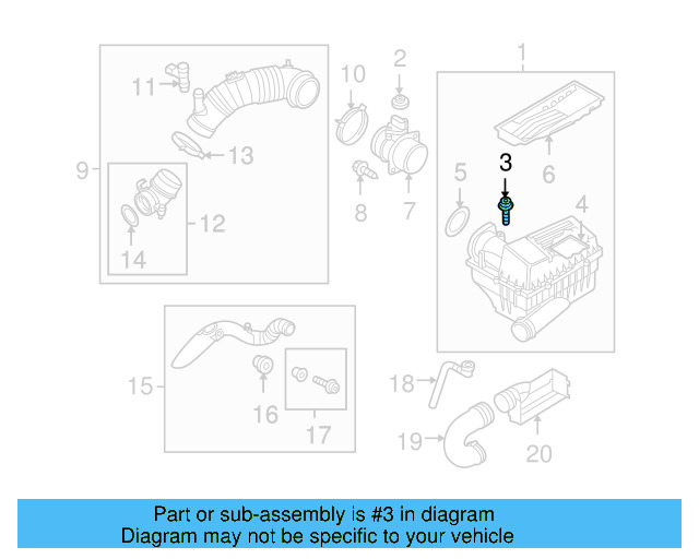 Air Cleaner Assembly Bolt 1K0-129-381 - View 32