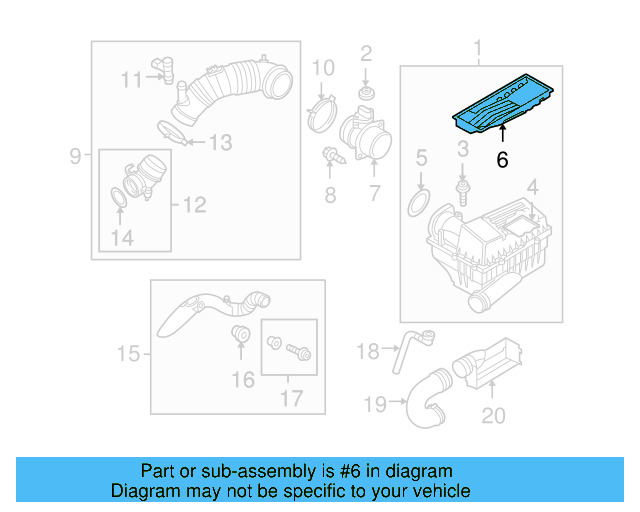 Inlet Duct 1K0-805-971-C-9B9 - View 125