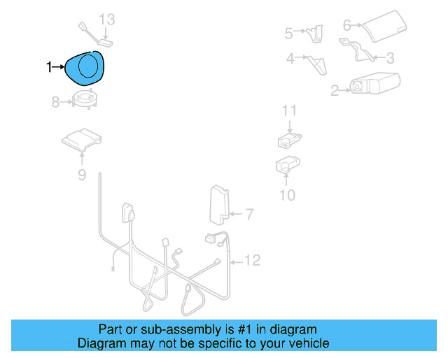 Driver Air Bag 1C0-880-201-Q-4EC - View 2