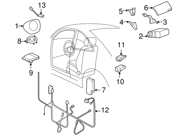 Driver Air Bag 1C0-880-201-Q-4EC - View 13