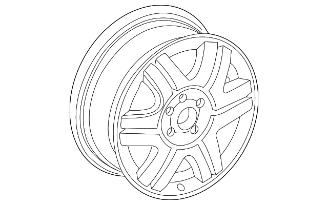 Wheel, Steel 3B0-601-027-D-03C - View 3