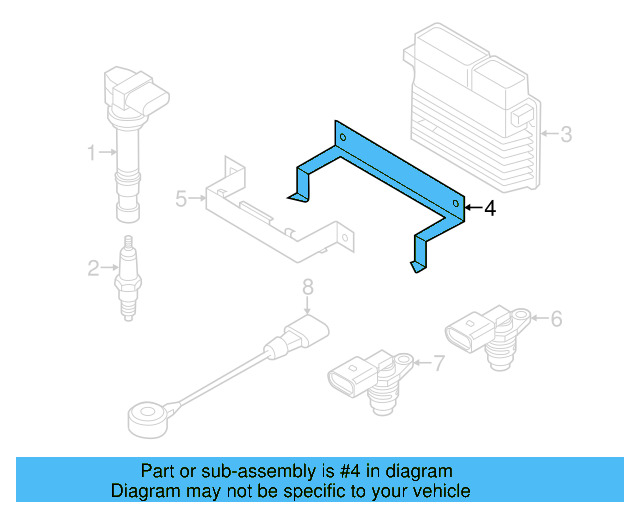 Engine Control Module (ECM) Bracket 5C0-907-269-A - View 12