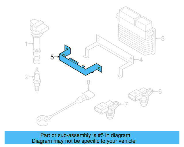 Engine Control Module (ECM) Bracket 5C0-907-500-A - View 8