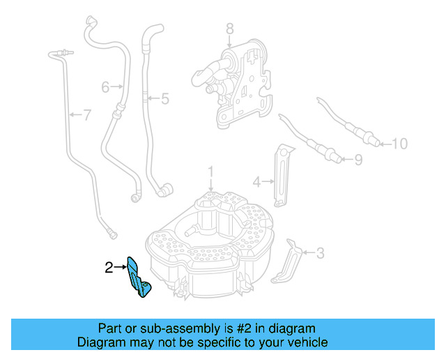 Vapor Canister Bracket 1K0-201-827-D - View 9