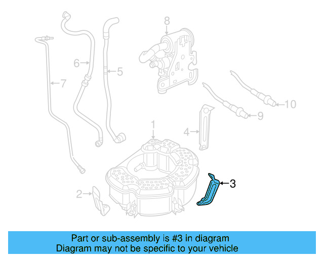 Vapor Canister Bracket 1K0-201-827-C - View 5