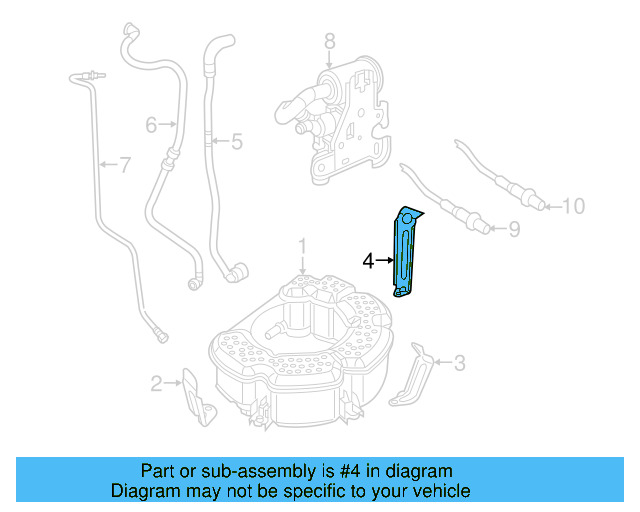Vapor Canister Bracket 1K0-201-827-D - View 8