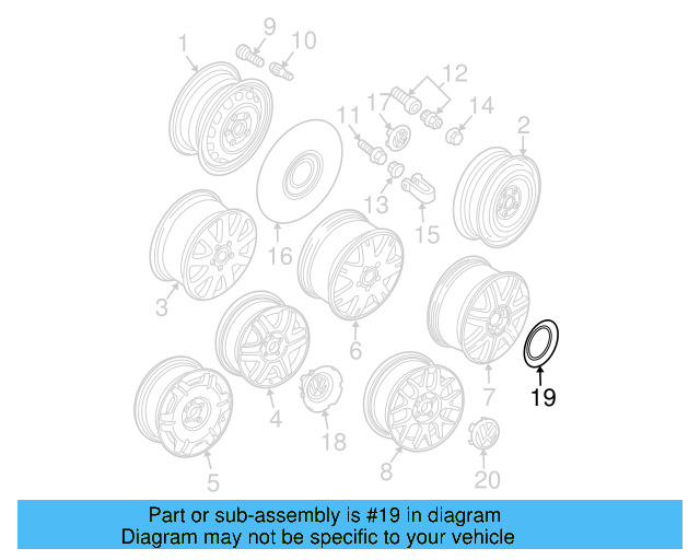Center Cap 3B0-601-149-J-MCW - View 9