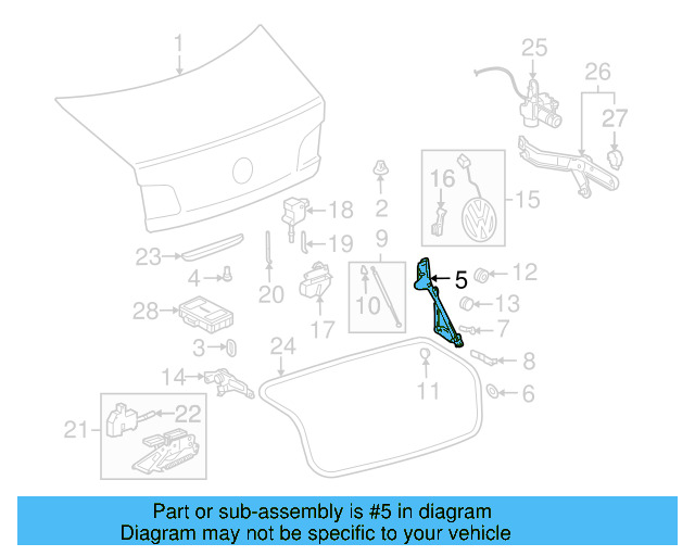 Hinge 3D5-827-301-T - View 3