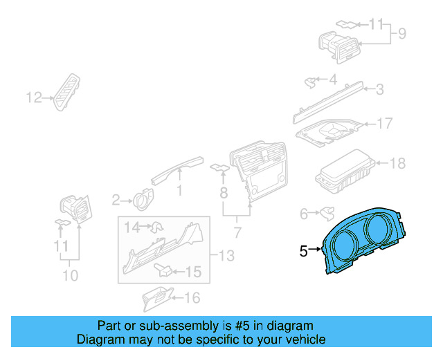 Cluster Bezel 5GM-857-189-AAH