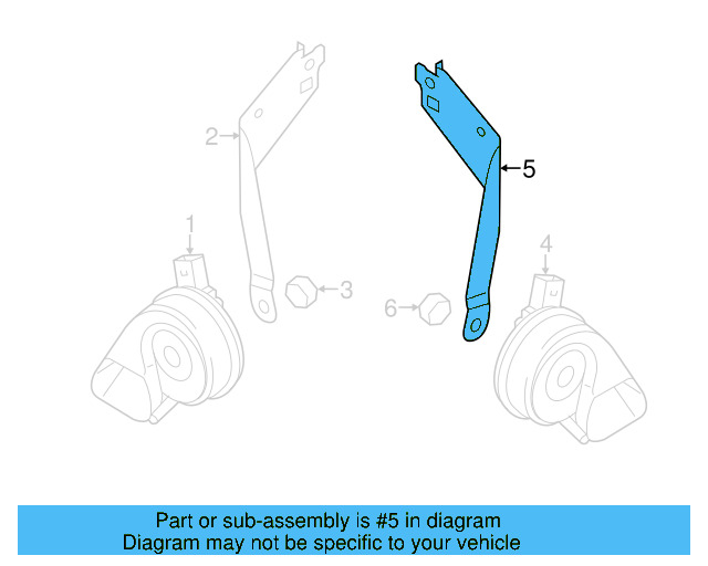 High Note Horn Mount Bracket 7P6-951-182-B - View 4