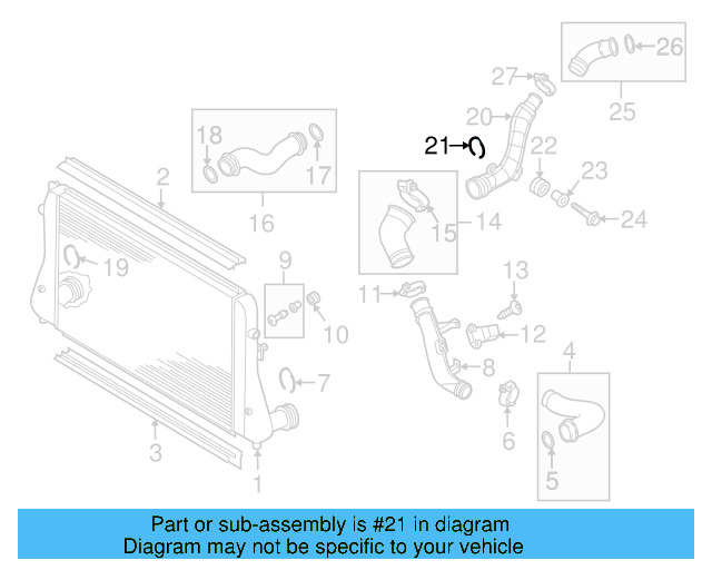 Connector Pipe Retainer Clip 1K0-145-769-J - View 30