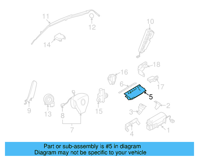 Instrument Panel Air Bag Bracket 1K1-880-215-A - View 9