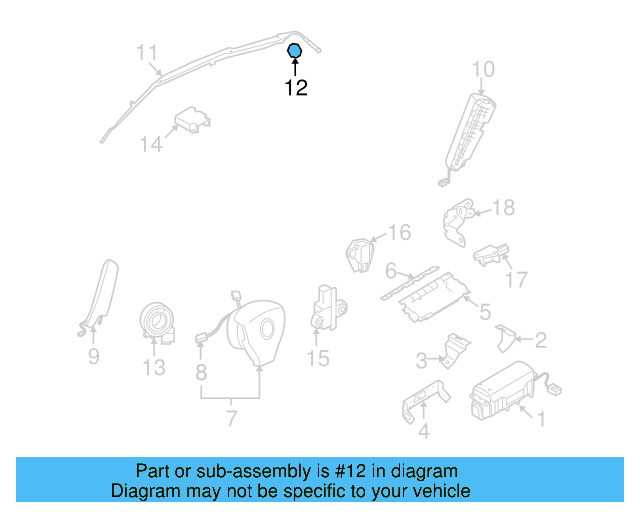 Head Air Bag Cap 1J0-971-254-B - View 4