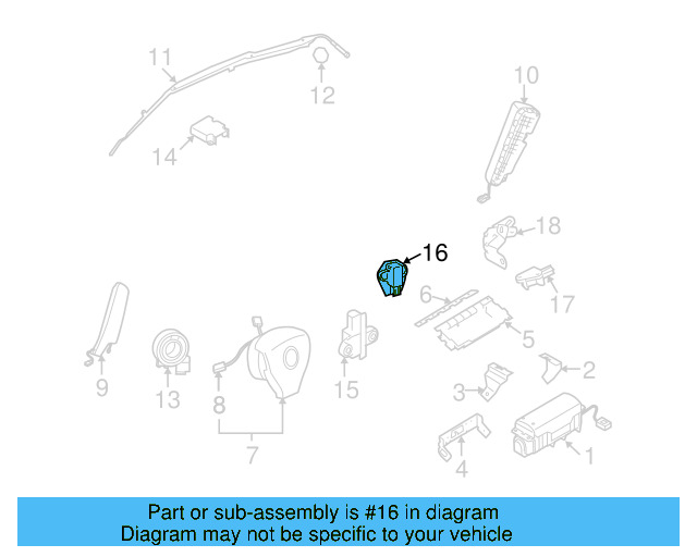 Side Impact Sens 1K0-955-557-B - View 14