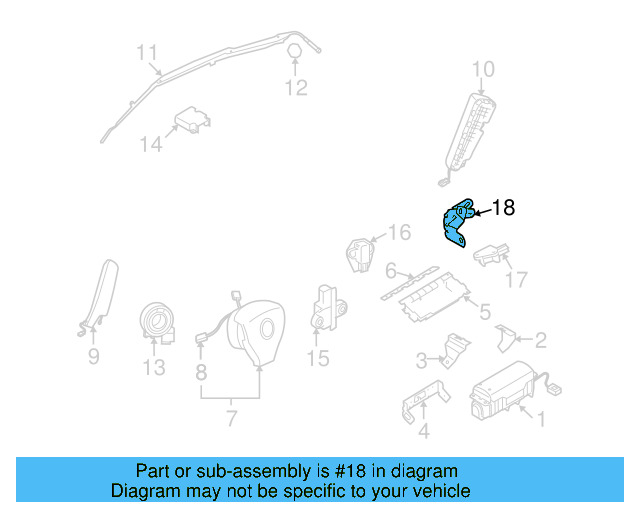 Side Impact Sens Rear Bracket 1K0-972-321 - View 7