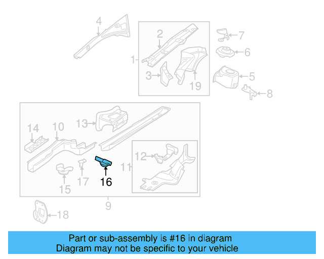 Rear Retainer 3C0-804-056 - View 3