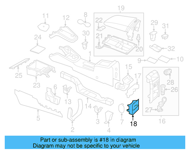 Console Compartment 5C6-863-383-82V - View 5