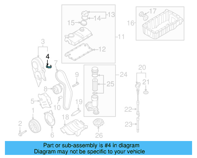Inner Timing Cover Retainer Clip 026-109-150-A - View 35