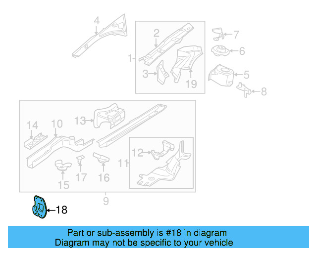 Frame End Cap 1K0-804-181-B - View 2