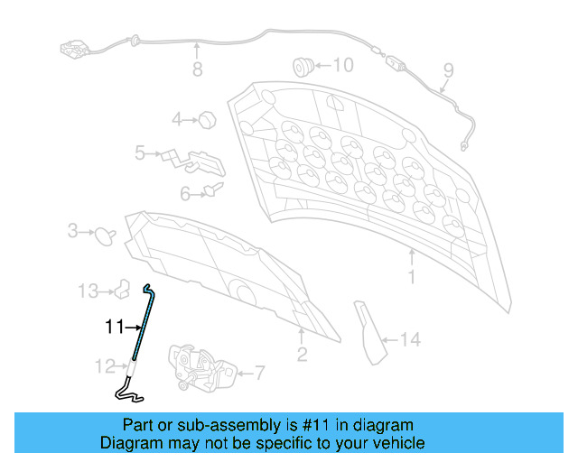 Support Rod 7B0-823-363 - View 3