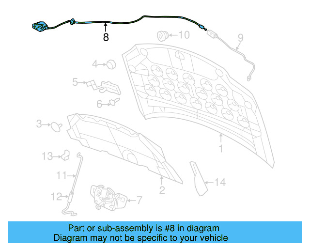 Release Cable 7B0-823-530 - View 2