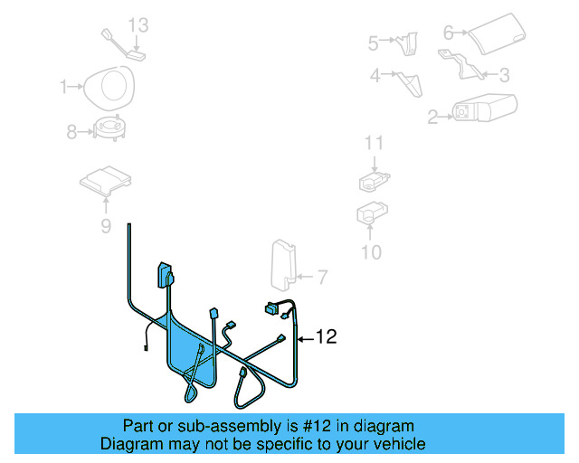 Air Bag Harness 1C1-971-581-A - View 3