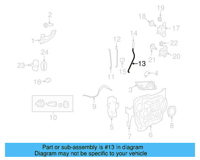 Lock Rod 7B0-837-183 - View 3