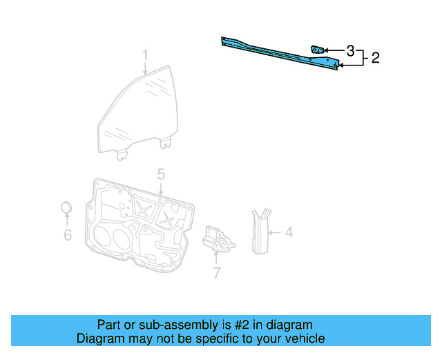 Window Guide 3D4-837-432-AL-B41 - View 4