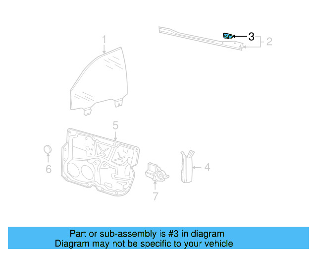Window Guide Clip 3D4-837-485-A - View 3