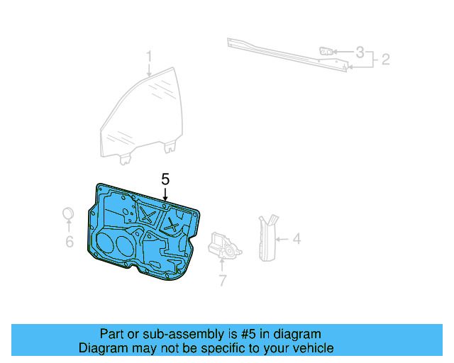 Window Regulator 3D1-837-462-M - View 3