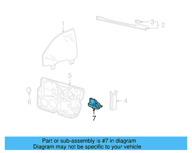 Window Motor 3D1-959-702-L - View 3