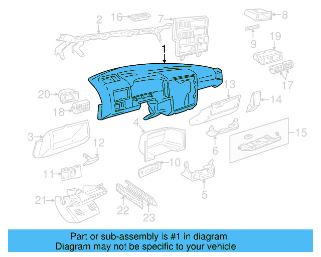 Instrument Panel 701-857-007-B-3XA - View 3