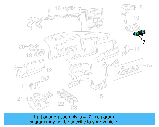 Air Outlet 191-819-707-E-01C - View 3