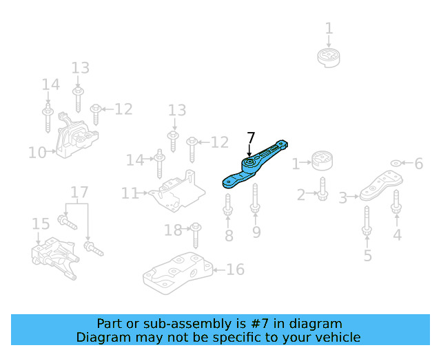 Rear Support 5Q0-199-855-AD - View 9