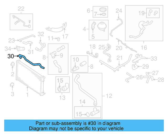Hose 1C0-121-088-A - View 3