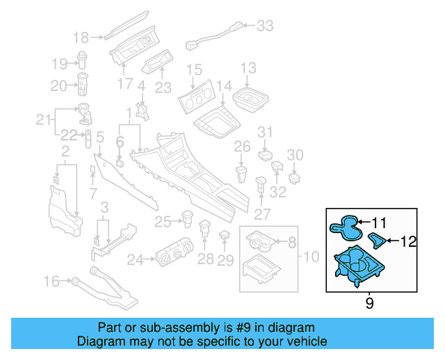 Cup Holder 3C0-862-531-D-H67 - View 6