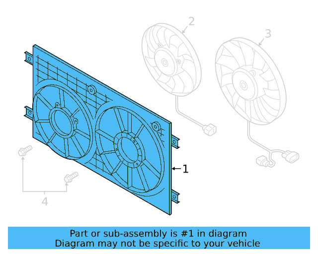 Fan Shroud 3Q0-121-205-B - View 4