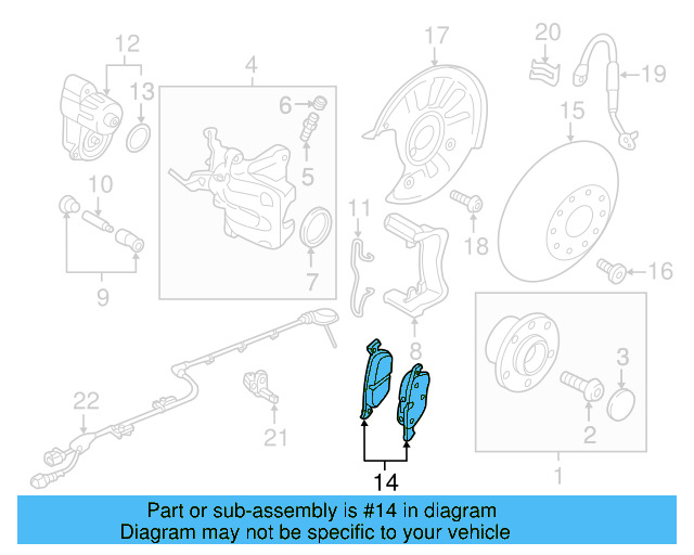 Brake Pads Rear 5Q0-698-451-AK - View 10